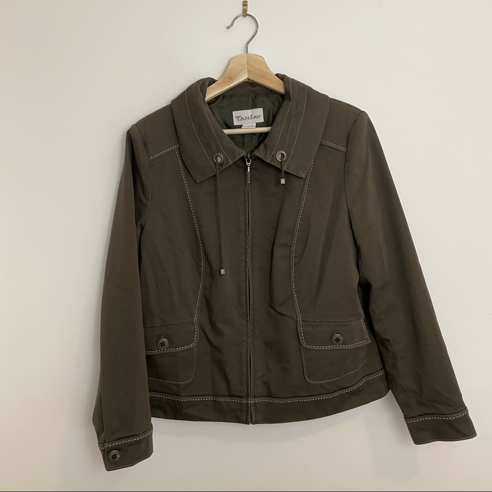 Vintage | Tanjay Olive Green Embellished Jacket
